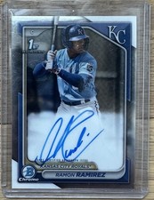 2024 Bowman Chrome Ramon Ramirez Autograph Rookie Card RC Auto Royals 01. rookie card picture