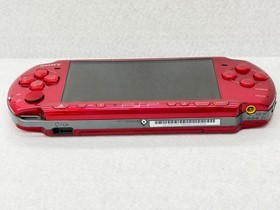 TESTED SONY PSP 3000 RED Console + Charger + battery + 3 games  Region free 32MB