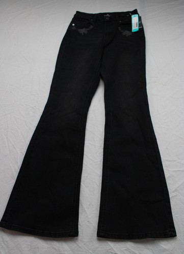 Prosperity Women's Trista Embroidered Bootcut Jeans AC2 Black Size: 25 NWT 
