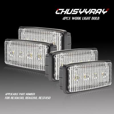 4pcs LED Upper Cab Light Fit For Deere 6000 Series: 6200, 6300, 6400, 6500