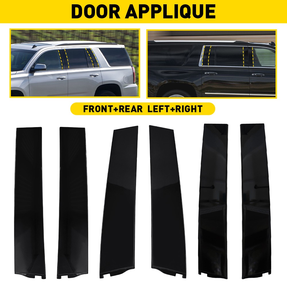 RH LH Door Applique B Pillar For Trim Chevy Tahoe GMC Yukon Suburban 2015-2018