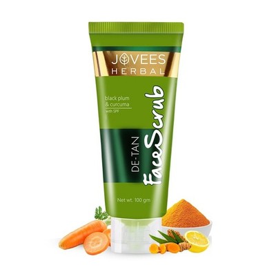 Jovees Herbal De-Tan Scrub With SPF Brightening & Revitalizing Face Scrub 100gm