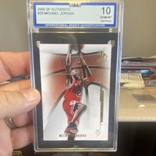 Upper Deck 2008-09 SP Authentic Michael Jordan Chicago Bulls ISA 10 GEM MT #29