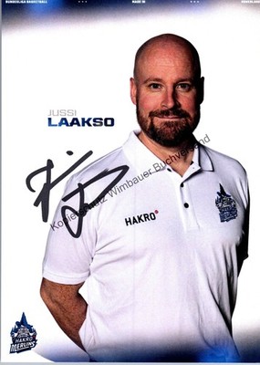 Original autograph Jussi Laakso Hakro Merlins Crailsheim basketball /// autograph