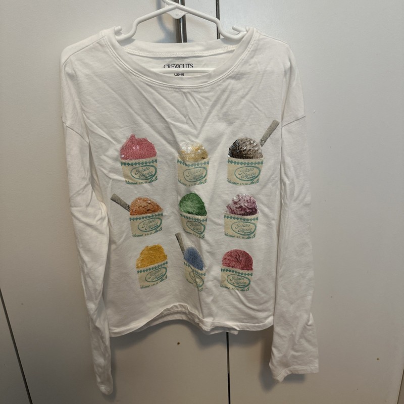 Crewcuts Girls Long Sleeve Tshirt Size 10-11