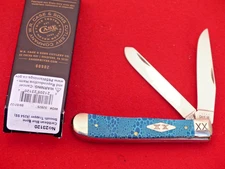 Case XX USA 2022 mint in box 6254 Caribbean blue raindrop trapper knife