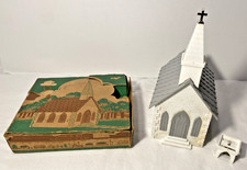 PLASTICVILLE Vintage CC-8 COUNTRY CHURCH 1950 Box Complete Clean No Glue O/S