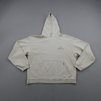 Represent Hoodie Mens Medium White Pullover Sweatshirt Heavyweight Terry Cloth