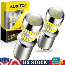 AUXITO White 1157 2357 3030 54SMD Tail Brake Stop Backup Reverse LED Light Bulb