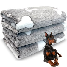 Soft Fluffy High Quality Print Pet Blanket T Cute Bone Model Print Blanket Pet M