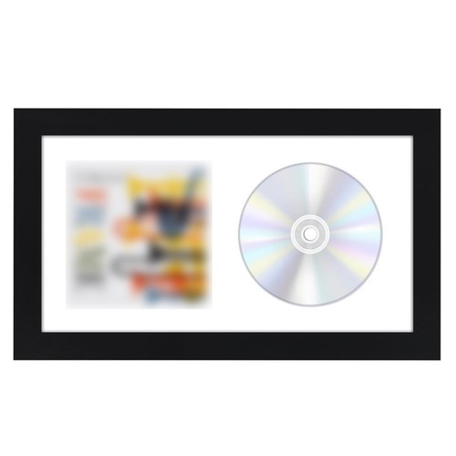 Elegant CD Frame for Displaying Music Discs and Cards in Black and White - Picture 4 of 7