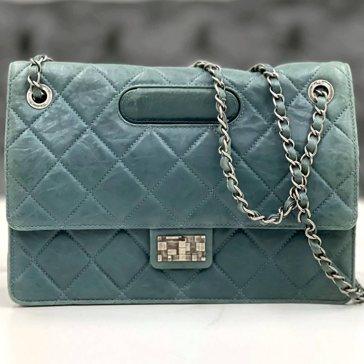 CHANEL Matelass 2.55 Lambskin 2-Way Shoulder Bag in Model 15