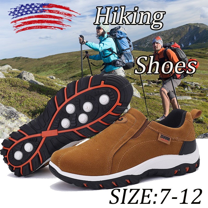 Men's Plus Size Hiking Shoes Outdoor Running Sports Non Slip and Casual Loafers