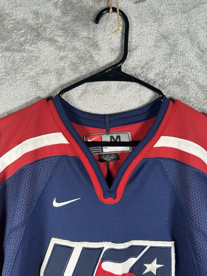 Camiseta deportiva de hockey olímpica vintage del equipo Nike de Estados Unidos 2002 para hombre mediana Salt Lake City Foto 3 de 4