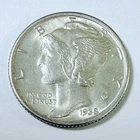 1938 S Mercury Dime 90% Silver  BU GEM Uncirculated