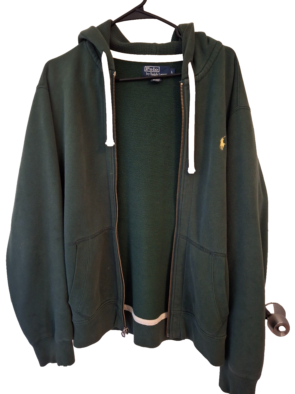 PONY Polo Ralph Lauren Performance giacca maglia full zip uomo taglia large grigio scuro