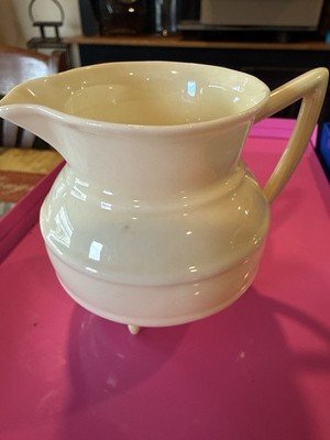  Belleek Ireland Creamer/ Sugar Bowl Green Mark 1926 46 Tripod Foot Porcelain