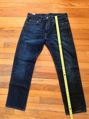 J.Crew 770 Jeans Kaihara Japonais Jambe Droite Denim Jeans Bleu Homme 32x30 #623 - Photo 7/10