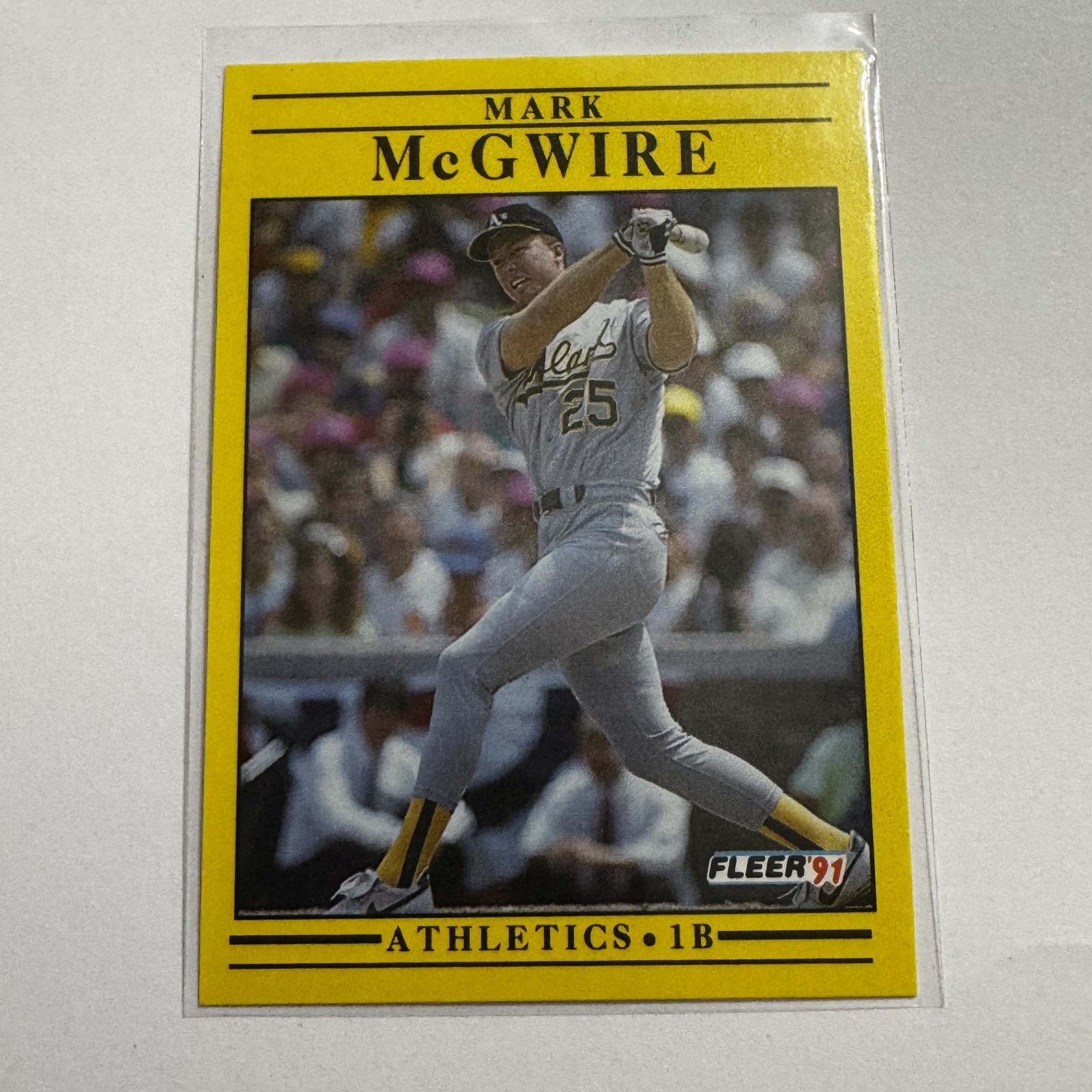 1991 Fleer #17b Mark McGwire