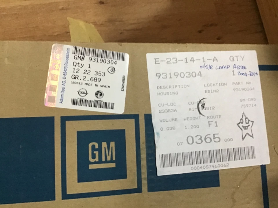 Vauxhall Astra H Mk5 5 Door Rear Left Tail Light Lamp GM 93190304 Genuine - Image 3 of 3