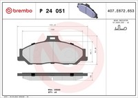 Brembo Bremsbelagsatz Scheibenbremse Prime P 24 051 FüR Mazda Ford 50 Er Bt Eq
