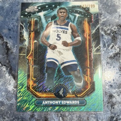 Topps Cosmic Chrome Anthony Edwards ET-2 Extraterrestrial Talent Aqua /199