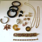 LOT Vintage Estate COSTUME JEWELRY Signed Crown Trifari AVON Necklace EARRINGS