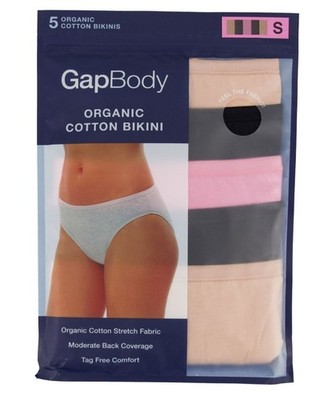 WOMENS Gap Body ORGANIC COTTON Underwear Bikini Panties Size S