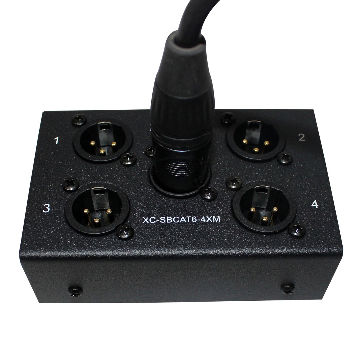 ProX XC-SBCAT6-4XM 4-Channel XLR-M CAT6 AudioDMX Portable Snake Box 7690₽