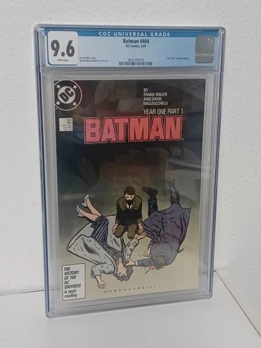BATMAN #404 (DC, 1987) CGC Graded 9.6 ~ FRANK MILLER ~ YEAR ONE ~ White Pages