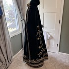 Vintage Velvet Cape Silk EMBROIDERED Heavy Ren Faire Renaissance Forest Fairy — photo 8