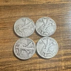 Liberty Walking Half Dollar 1943 Silver Lot of 4 Circulated US Coins