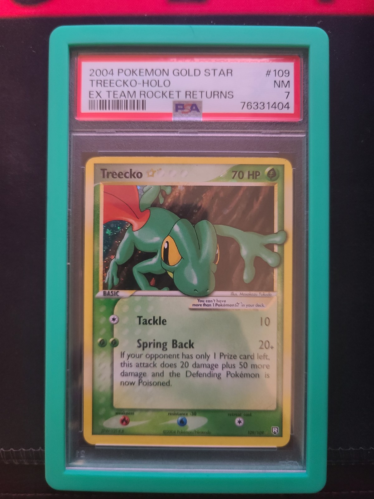 Psa 7 Gold Star Treecko Team Rocket Returns