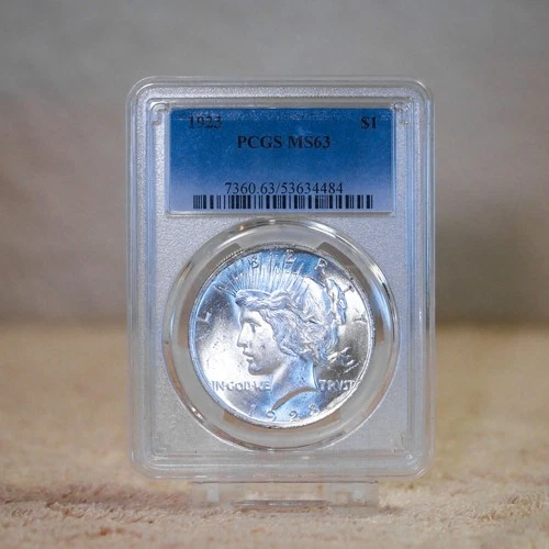 1923- P Peace Silver Dollar $1 PCGS MS63