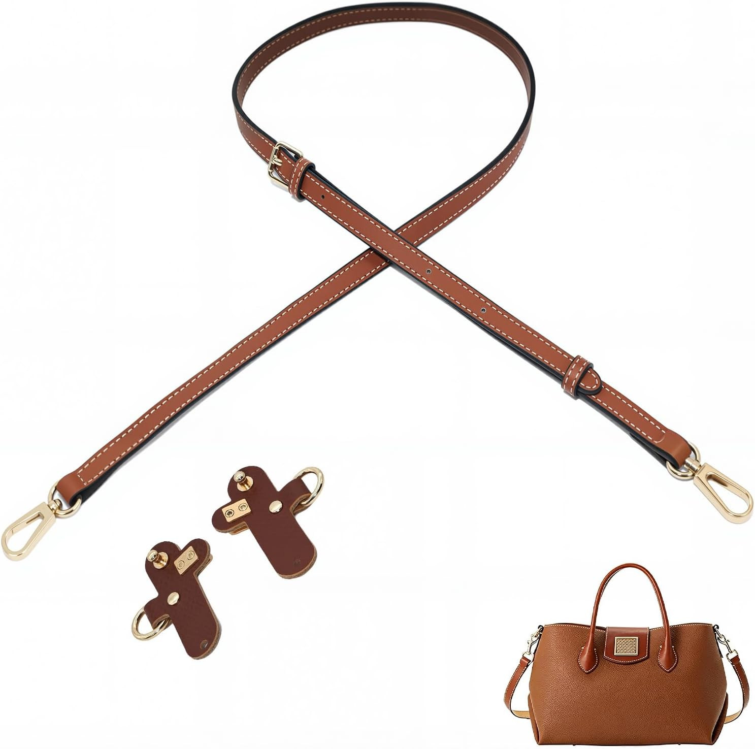 Straps Compatible with Dooney and Bourke Accessories | Leather,Adjustable — image 10