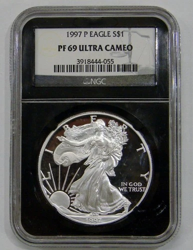 1997 P - Proof Silver American Eagle - NGC PF 69 Ultra Cameo