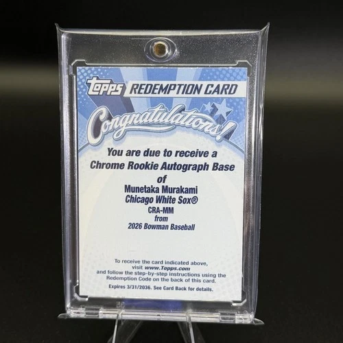 Munetaka Murakami 2026 Bowman Chrome Rookie AUTO Base Chicago White Sox