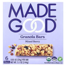 Granola Bars, Mixed Berry, 6 Bars, 0.85 oz (24 g) Each