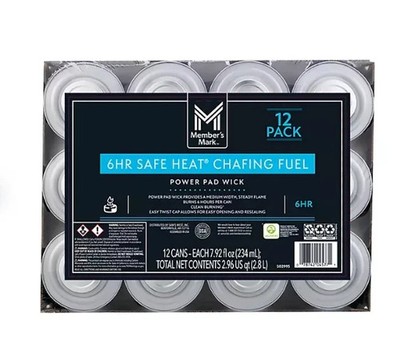 Member's Mark 6-Hour Safe Heat Chafing Fuel with PowerPad (12 ct.)