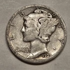 $  .10 1925-S Mercury Head Dime Silver Fine F