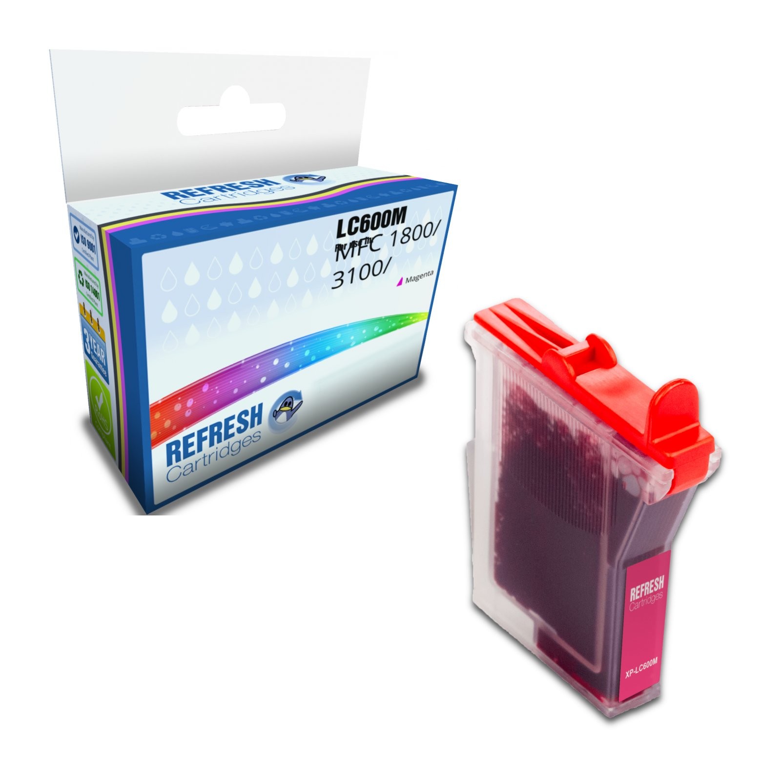Refresh Cartridges Magenta LC600M Ink Compatible With Brother Printers
