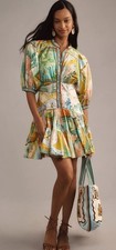NEW NWT ALÉMAIS Atlas Mini Dress 8 Anthropologie Art Travel $$$525