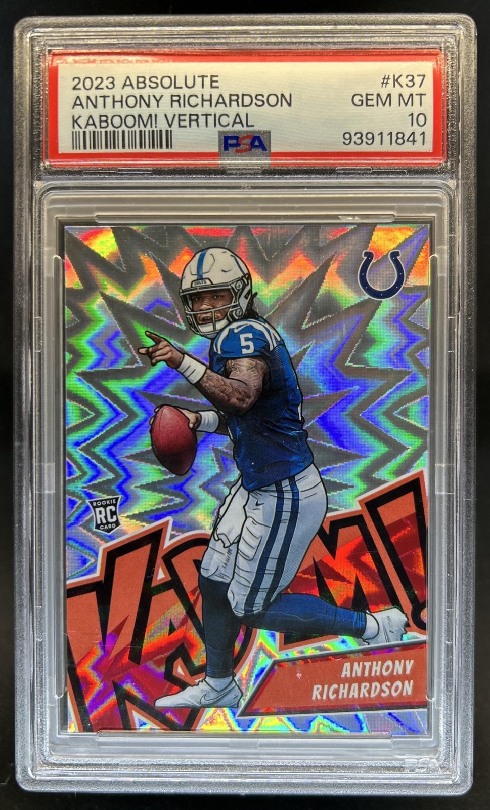 Anthony Richardson Panini Absolute Kaboom! Vertical #K37 Base