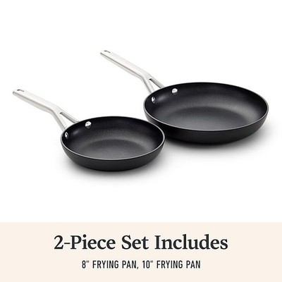 Calphalon Hard Anodized 8 &10'' Aluminum Frying Pan Set, Dishwasher-Safe