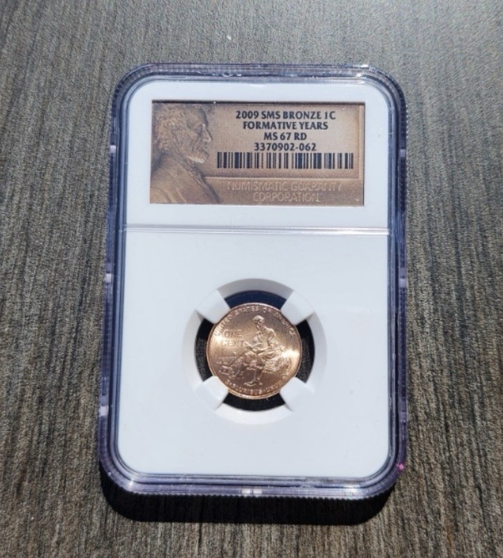 2009 Lincoln Cent Formative Years NGC SMS Bronze Coin MS67RD