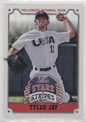 2015 Panini Stars and Stripes Longevity USA Flag Black 2/5 Tyler Jay #97 v7j
