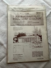 DIY Pole Building Barn EQ Shelter 24’ X 40’ X 10’ Plans, Material List NOS NPS