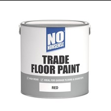 Trade Floor Paint - Red - 2.5L, Concrete. Stone, Wood, Brick, Tiles, Blockwork