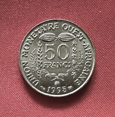 Western African States 1995 50 francs. KM6, 22mm Uncirculated