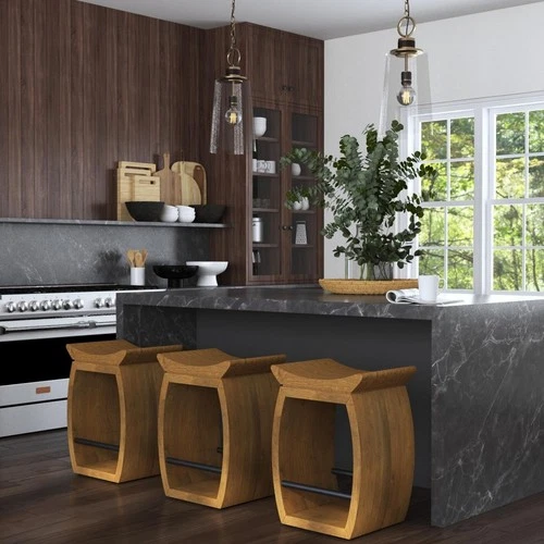 Connor - 25 Inch Modern Wood Counter Stool Accent Furniture Uttermost 24988 - Picture 6 of 9